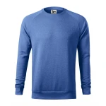 Sudadera cuello redondo con mangas raglán en mezcla algodón-poliéster, vista frontal, lista para personalizar con logo