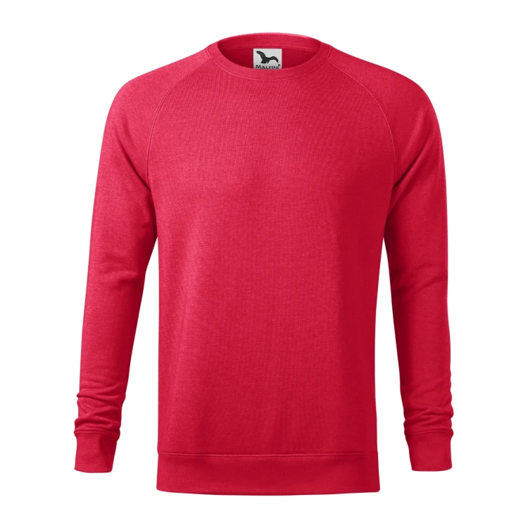 Sudadera cuello redondo con mangas raglán en mezcla algodón-poliéster, vista frontal, lista para personalizar con logo