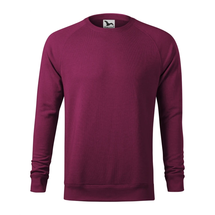 Sudadera cuello redondo con mangas raglán en mezcla algodón-poliéster, vista frontal, lista para personalizar con logo