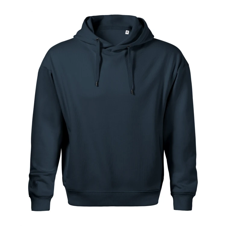 Sudadera con capucha MALFINI Moon en algodón-poliéster con forro peinado y bolsillos canguro, personalizable con logo