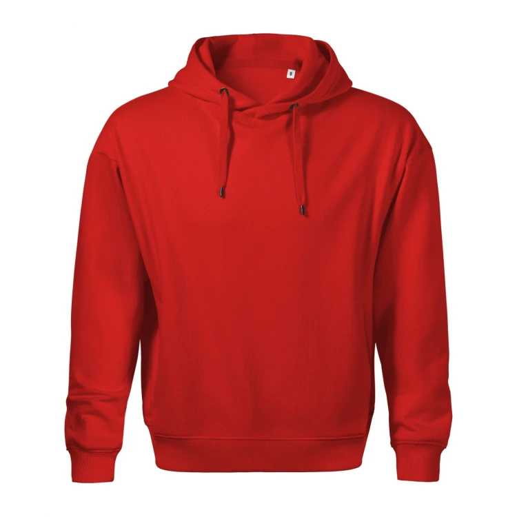 Sudadera con capucha MALFINI Moon en algodón-poliéster con forro peinado y bolsillos canguro, personalizable con logo