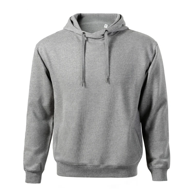 Sudadera con capucha MALFINI Moon en algodón-poliéster con forro peinado y bolsillos canguro, personalizable con logo