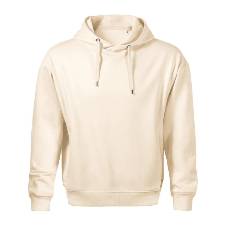 Sudadera con capucha MALFINI Moon en algodón-poliéster con forro peinado y bolsillos canguro, personalizable con logo