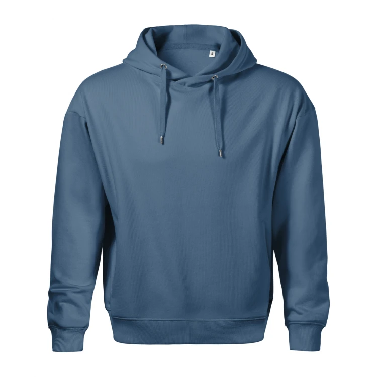 Sudadera con capucha MALFINI Moon en algodón-poliéster con forro peinado y bolsillos canguro, personalizable con logo