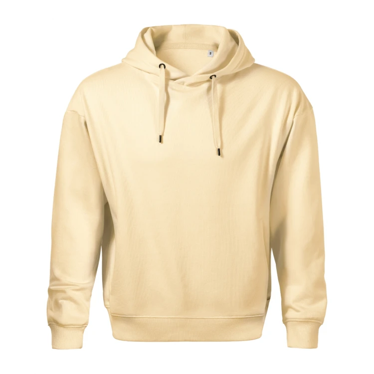 Sudadera con capucha MALFINI Moon en algodón-poliéster con forro peinado y bolsillos canguro, personalizable con logo