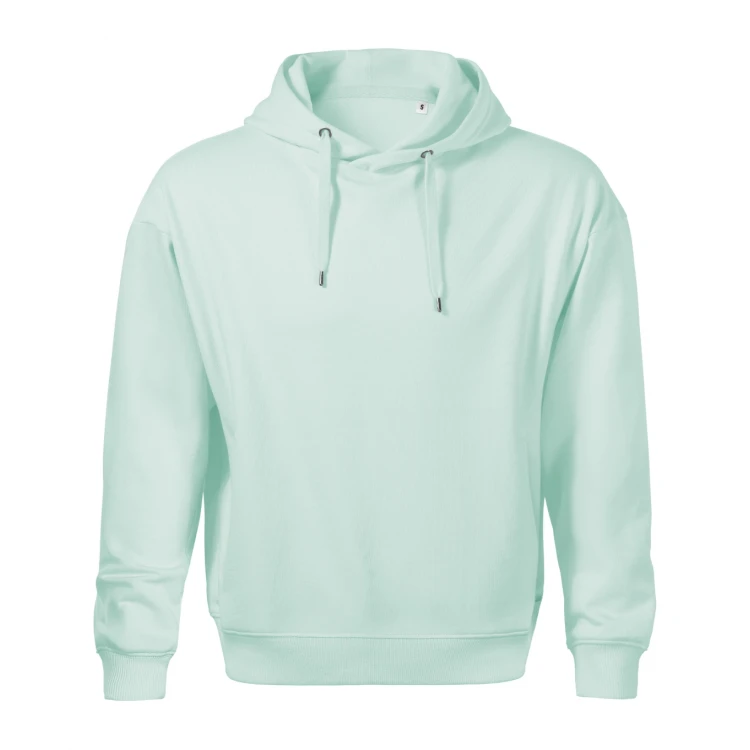 Sudadera con capucha MALFINI Moon en algodón-poliéster con forro peinado y bolsillos canguro, personalizable con logo