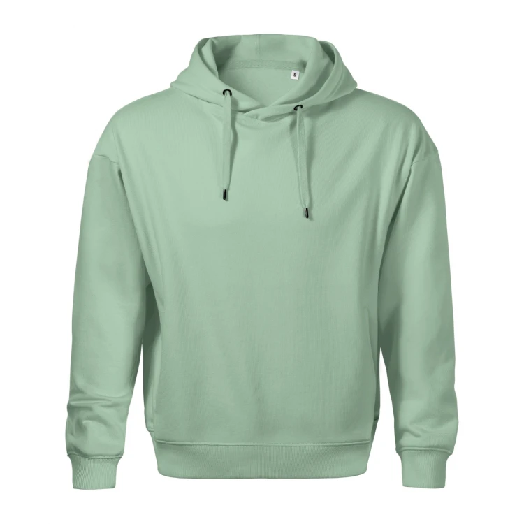Sudadera con capucha MALFINI Moon en algodón-poliéster con forro peinado y bolsillos canguro, personalizable con logo