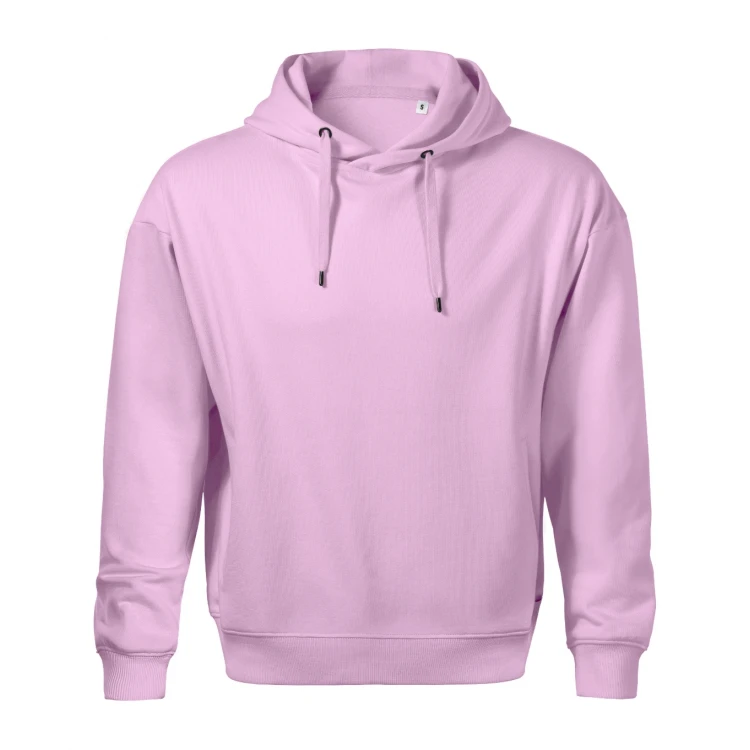Sudadera con capucha MALFINI Moon en algodón-poliéster con forro peinado y bolsillos canguro, personalizable con logo