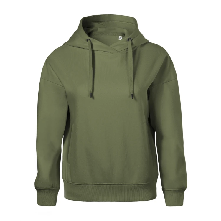 Sudadera mujer con capucha, bolsillos canguro y forro interior cardado, sin etiqueta