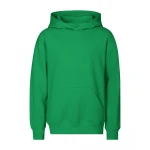 Sudadera infantil con capucha y bolsillo canguro en algodón poliéster, vista frontal, lista para personalizar con logo