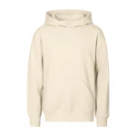 Sudadera infantil con capucha y bolsillo canguro en algodón poliéster, vista frontal, lista para personalizar con logo