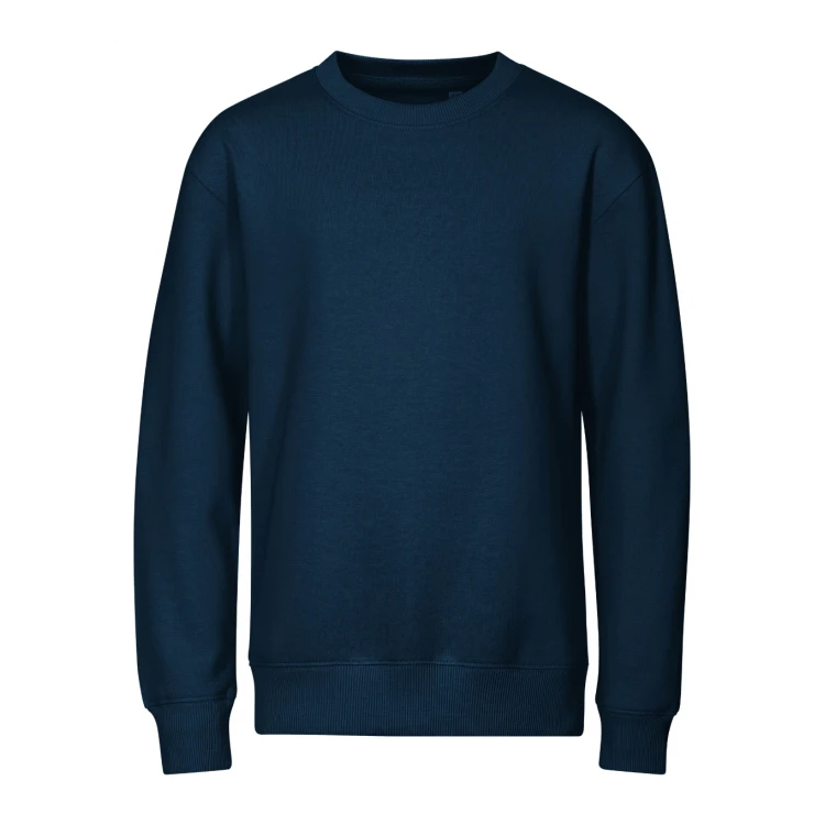 Sudadera infantil MALFINI Crew con cuello redondo en tejido de algodón mezclado, vista frontal, disponible en varios colores