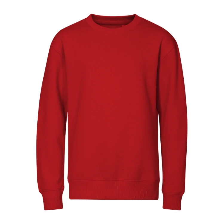 Sudadera infantil MALFINI Crew con cuello redondo en tejido de algodón mezclado, vista frontal, disponible en varios colores