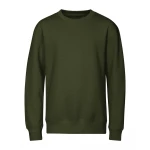 Sudadera infantil MALFINI Crew con cuello redondo en tejido de algodón mezclado, vista frontal, disponible en varios colores