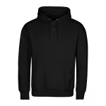 Sudadera con capucha y bolsillo tipo riñonera en algodón orgánico GOTS, lista para personalizar con logo