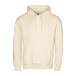 Sudadera con capucha y bolsillo tipo riñonera en algodón orgánico GOTS, lista para personalizar con logo