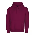 Sudadera con capucha y bolsillo tipo riñonera en algodón orgánico GOTS, lista para personalizar con logo