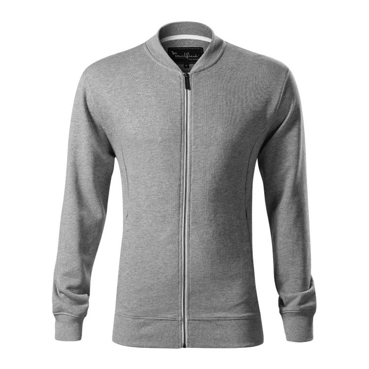 Sudadera estilo bomber MALFINI en algodón con cremallera metálica, vista frontal, disponible para personalizar con logo
