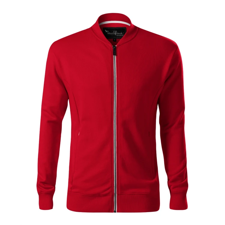 Sudadera estilo bomber MALFINI en algodón con cremallera metálica, vista frontal, disponible para personalizar con logo