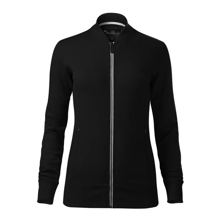 Sudadera mujer MALFINI Bomber en algodón, vista frontal, personalizable con logo