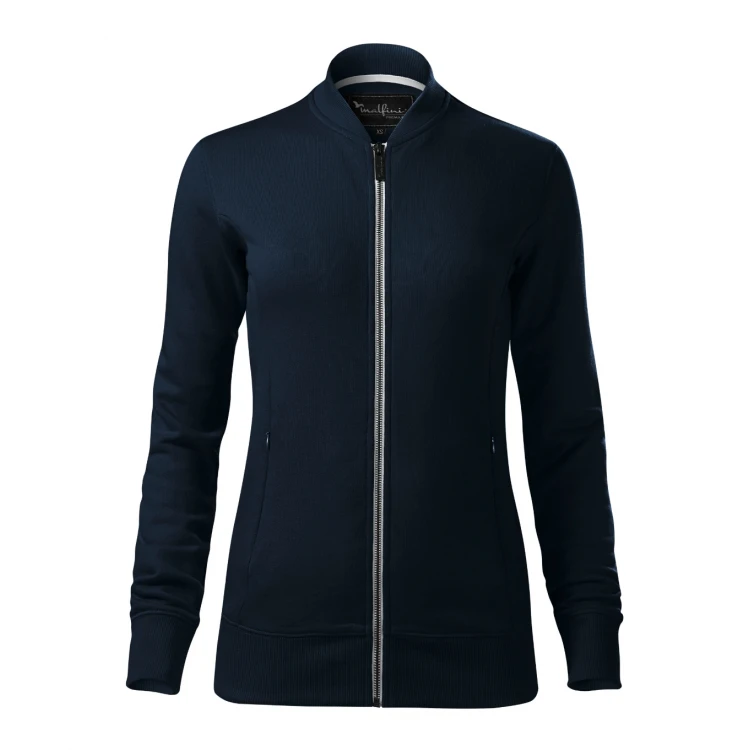 Sudadera mujer MALFINI Bomber en algodón, vista frontal, personalizable con logo