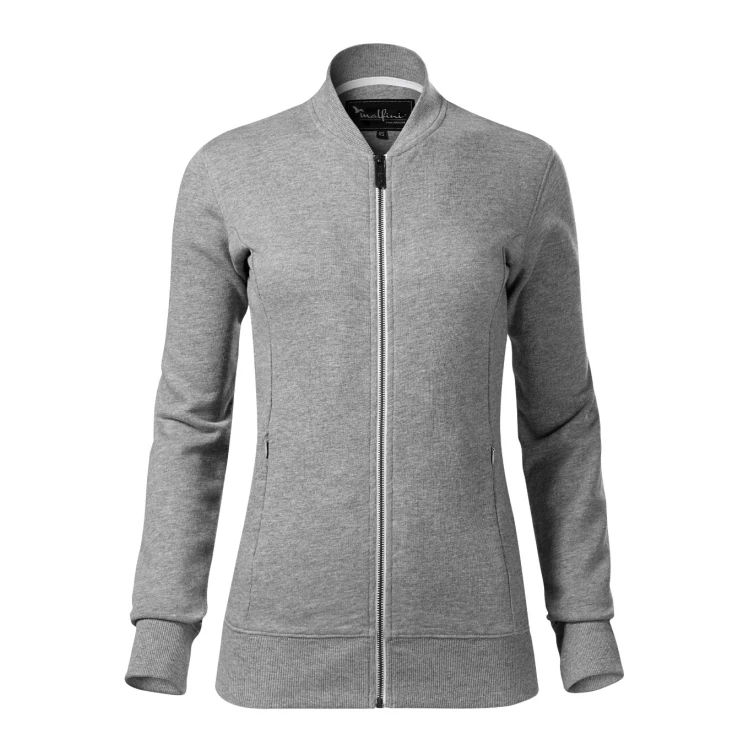 Sudadera mujer MALFINI Bomber en algodón, vista frontal, personalizable con logo