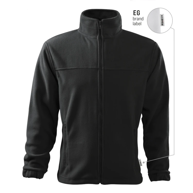 Chaqueta de forro polar para hombre RIMECK Jacket gris con cremallera integral, vista frontal
