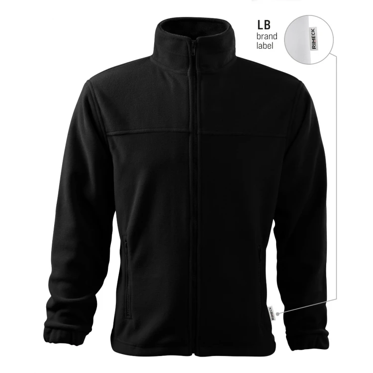 Chaqueta de forro polar para hombre RIMECK Jacket gris con cremallera integral, vista frontal