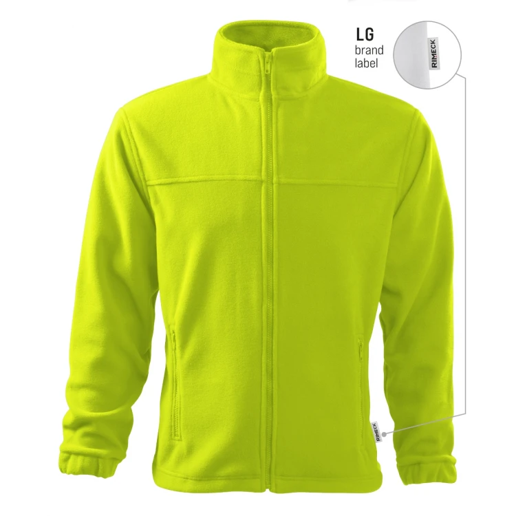 Chaqueta de forro polar para hombre RIMECK Jacket gris con cremallera integral, vista frontal