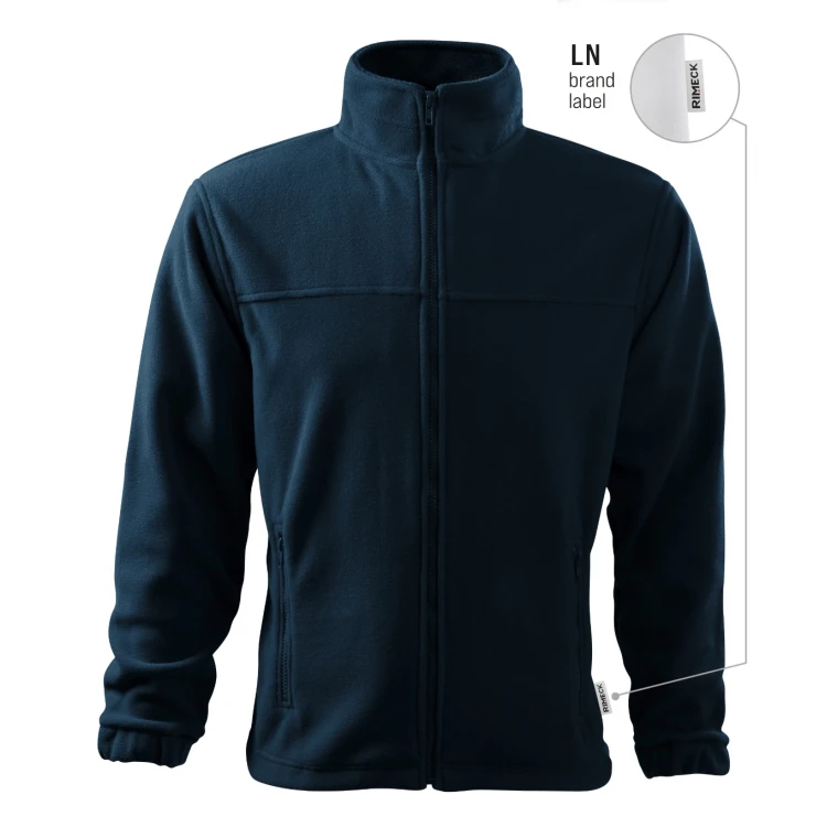 Chaqueta de forro polar para hombre RIMECK Jacket gris con cremallera integral, vista frontal