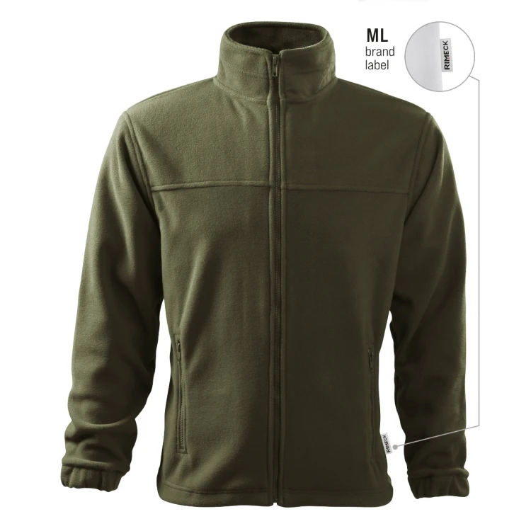 Chaqueta de forro polar para hombre RIMECK Jacket gris con cremallera integral, vista frontal
