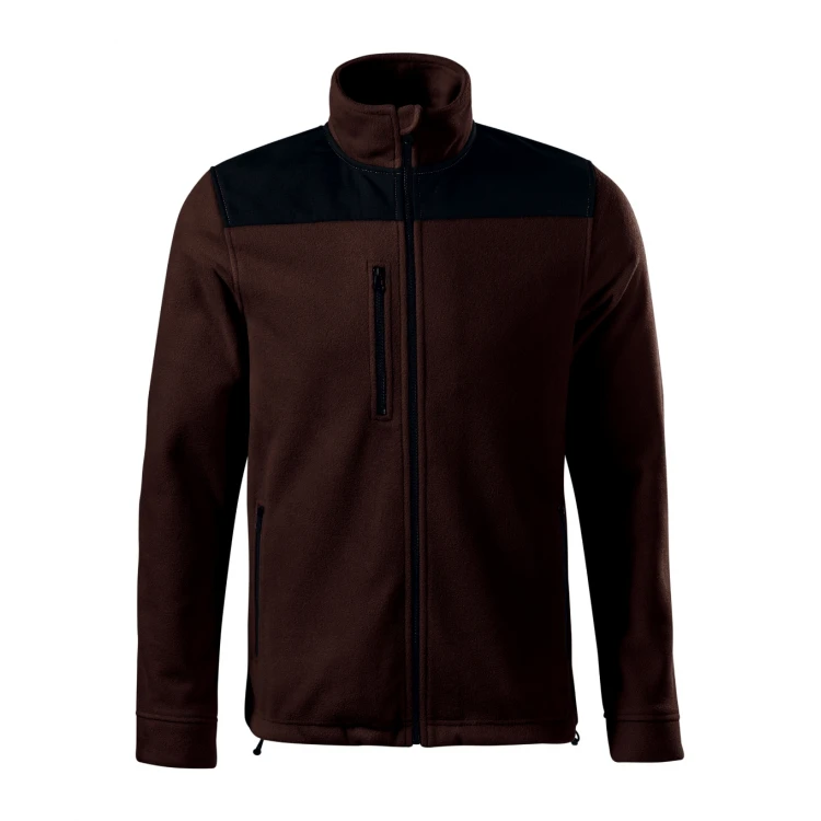 Giacca in pile RIMECK mod. Effect con finitura antipilling, indossata, dettaglio materiale e cuciture