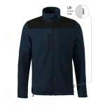 Giacca in pile RIMECK mod. Effect con finitura antipilling, indossata, dettaglio materiale e cuciture