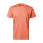 Grey MALFINI Zoom men's t-shirt front view, recycled polyester 140 g/m²