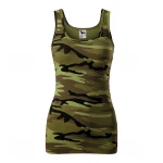MALFINI women's tank top Camo Triumph in elasticated cotton, front view, ready to personalise with logo