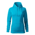 Sweat femme MALFINI Cape Free avec capuche, poche avant et doublure intérieure, prêt à personnaliser
