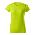 Camiseta mujer MALFINI Basic Free en algodón single jersey, vista frontal, disponible en amplia gama de colores