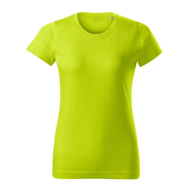 Camiseta mujer MALFINI Basic Free en algodón single jersey, vista frontal, disponible en amplia gama de colores