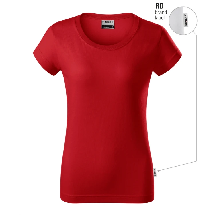 Damen-T-Shirt RIMECK mod. Resist aus vorbehandelter Baumwolle zum Personalisieren mit Logo