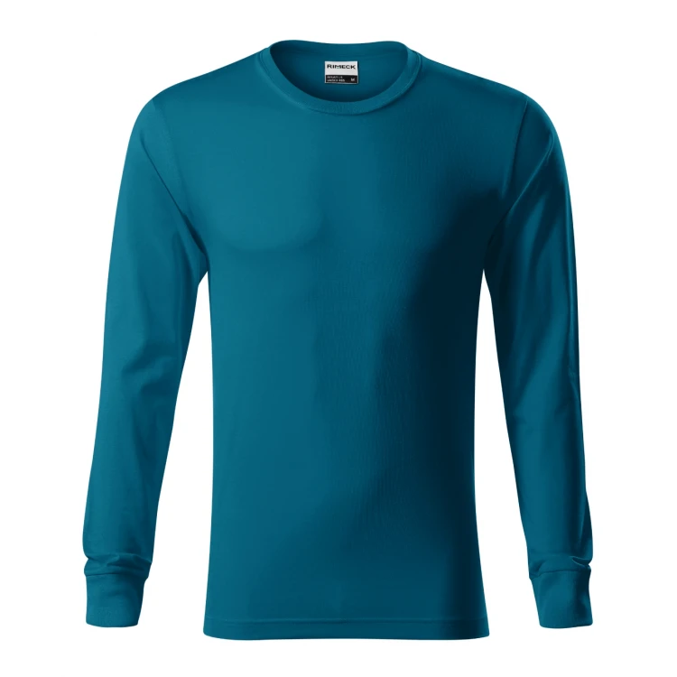 Langarm-T-Shirt RIMECK Resist LS aus Baumwolle zum Personalisieren mit Firmenlogo