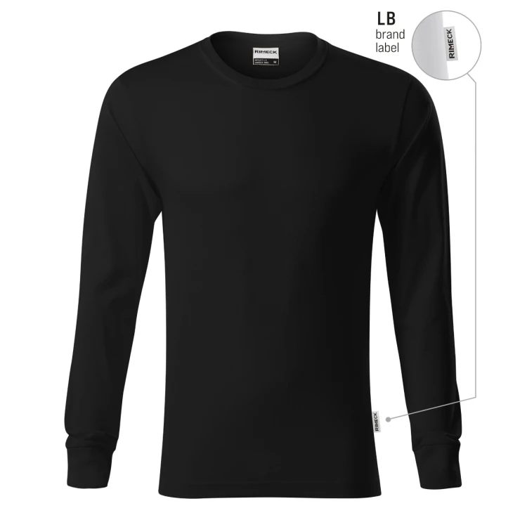 Langarm-T-Shirt RIMECK Resist LS aus Baumwolle zum Personalisieren mit Firmenlogo