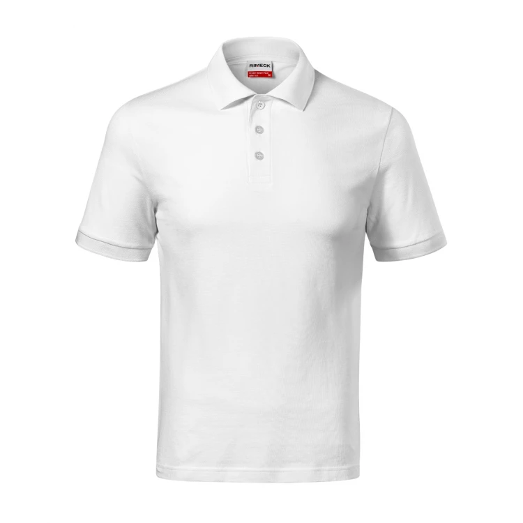 Polo RIMECK Resist Heavy in cotone 100% con colletto e bottoni, disponibile in assortimento di colori
