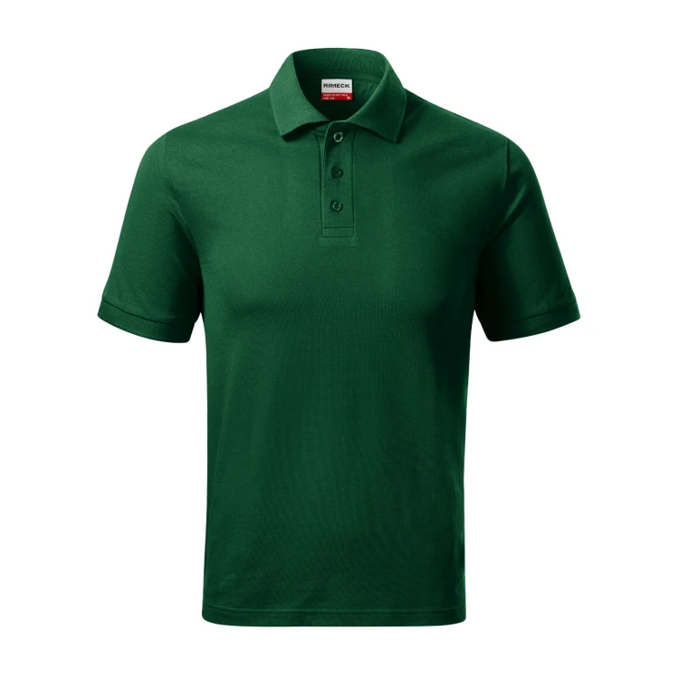 Polo RIMECK Resist Heavy in cotone 100% con colletto e bottoni, disponibile in assortimento di colori