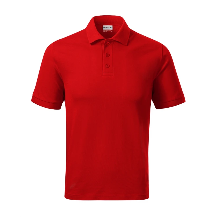 Polo RIMECK Resist Heavy in cotone 100% con colletto e bottoni, disponibile in assortimento di colori