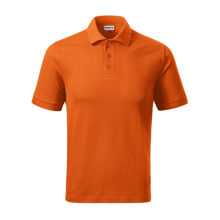Polo RIMECK Resist Heavy in cotone 100% con colletto e bottoni, disponibile in assortimento di colori
