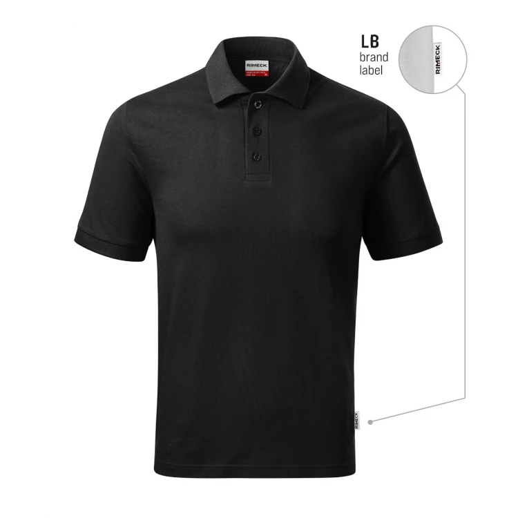 Polo RIMECK Resist Heavy in cotone 100% con colletto e bottoni, disponibile in assortimento di colori
