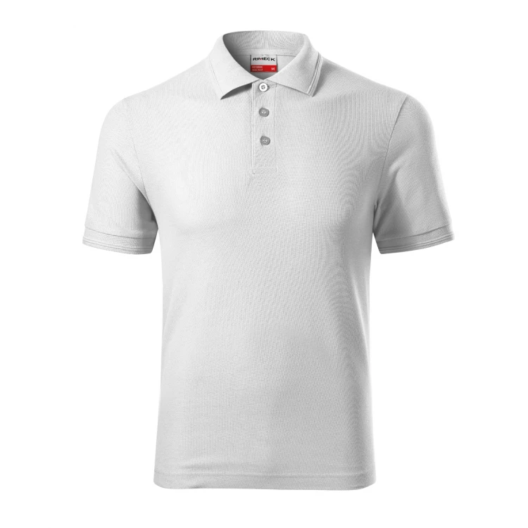 RIMECK Reserve piqué polo shirt with collar and 3 buttons, personalised with company logo