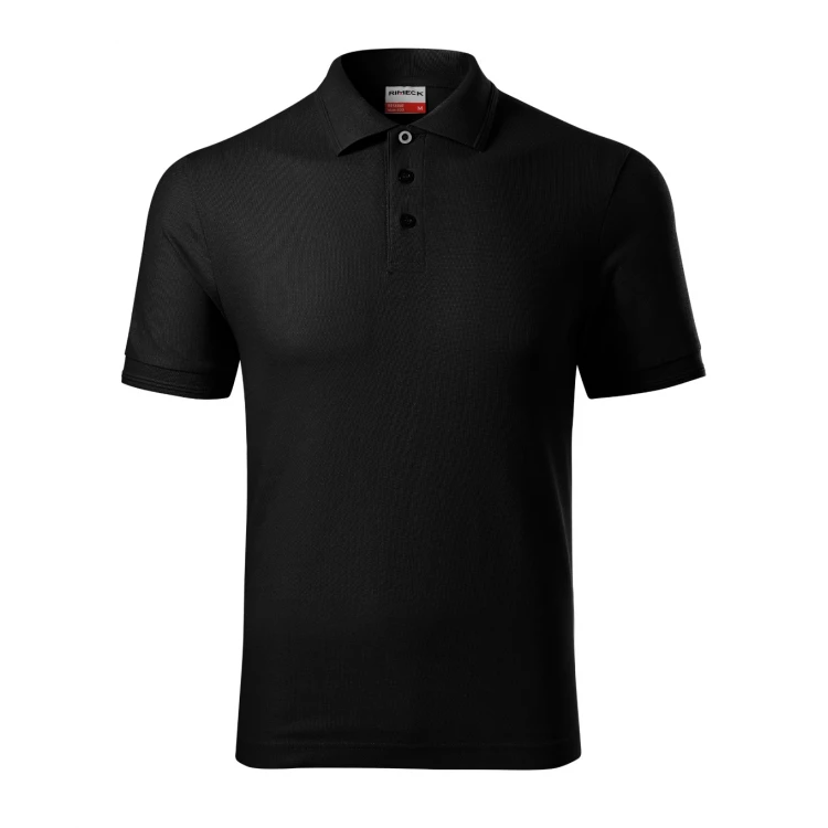RIMECK Reserve piqué polo shirt with collar and 3 buttons, personalised with company logo