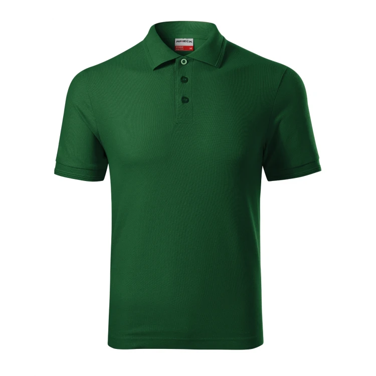 RIMECK Reserve piqué polo shirt with collar and 3 buttons, personalised with company logo