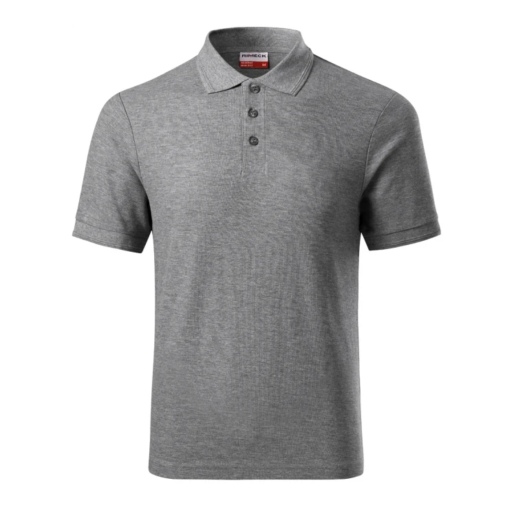 RIMECK Reserve piqué polo shirt with collar and 3 buttons, personalised with company logo